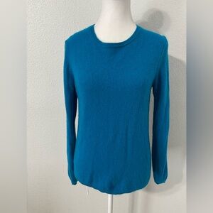 Women's 100% Cashmere By Charter Club Sweater 2-Ply Size Medium Teal Blue SOFT